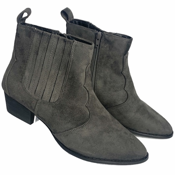 Comfortview Faux Suede Ankle Boots 11 Grey - Picture 3 of 10